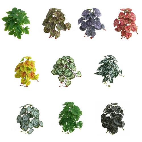 Plantes Tropicales À Feuilles Réalistes Pour Reptiles, Plantes De Terrarium Pour Dragons Barbus, Tortues, Arbres, Grenouilles, Options Multiples, 2021