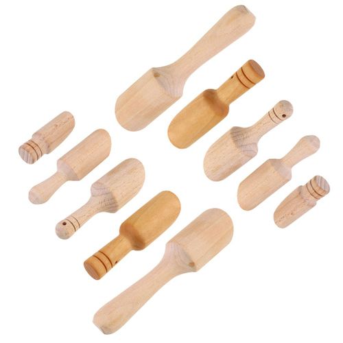 Ensemble D'ustensiles De Service En Bambou, Petite Cuillère En Bois, Thé, Sel, Couverts, Matcha, Expresso, Haricots, Bonbons, Cuillère, Sucre De Bain, 10 Pièces