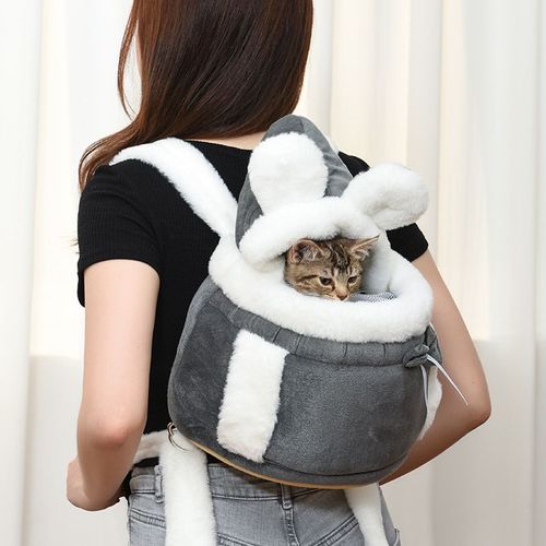 Sac De Transport Pour Animaux Domestiques, Sac À Dos Chaud Et Doux En Peluche Pour Petits Chiens Chats, Sac De Poitrine Suspendu Pour Chaton Lors De La Marche En Plein Air
