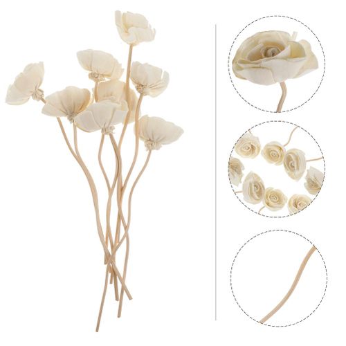 Bâtonnets diffuseur d'huile parfumée en bois et rotin, 9 pièces