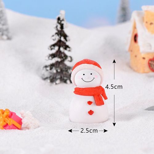Statue de bonhomme de neige pour les amoureux de la robe d'hiver, poupée pour garçons et filles, ornement miniature, décoration de maison, DIY