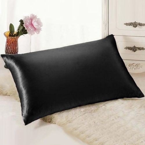 Injsoft-Juste De Coussin Carrée En Satin Uni, Taie D'oreiller Standard Queen Mulberry, Décorations De Chaise Pour La Maison, Siège, 100%