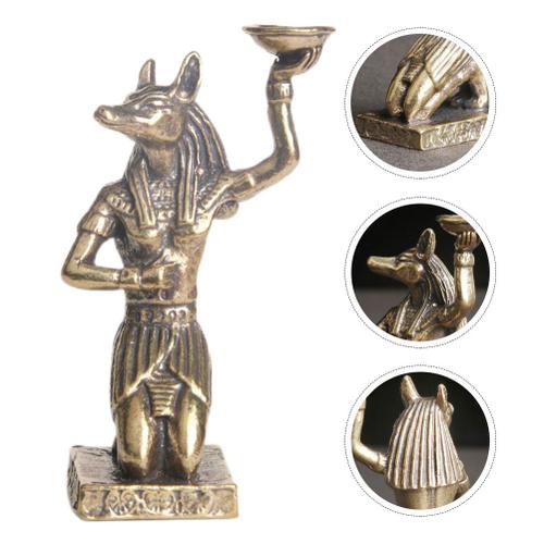 Statue d'Anubis en laiton, décoration de bureau esthétique, décor de maison, décor de chambre de prairie, décor de chien égyptien, décor de dieu