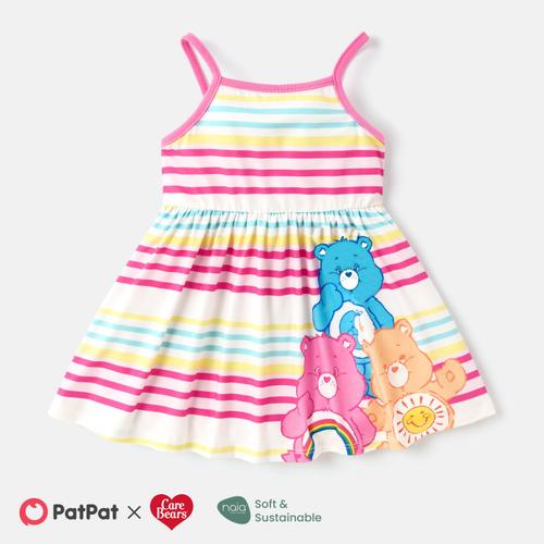 Bisounours Bébé Fille Robe Camisole Colorée À Rayures Ou À Imprimé Intégral