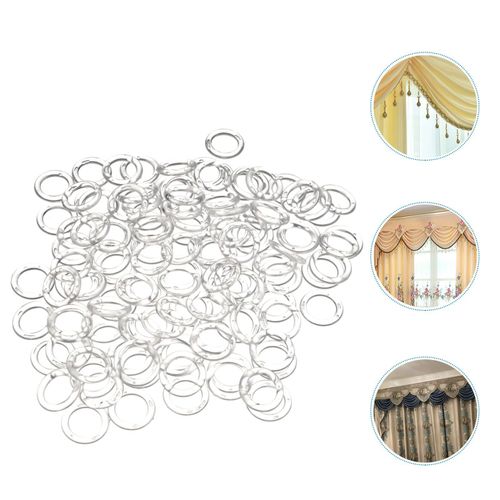 Crochets De Draperie En Plastique, Clips De Rideaux En Métal, Cercle Romain, Stores Romains, 100 Pièces