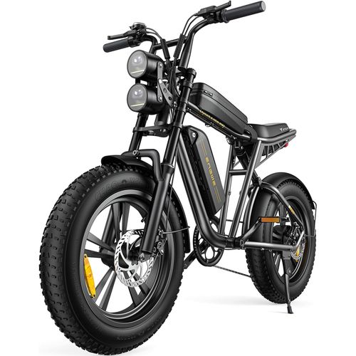 Vélo Électrique Engwe M20 750w Moteur Sans Balais 45 Km/H Vitesse Maximale 48v 13ah Batterie 75km Shimano 7 Vitesses 20*4'' Gros Pneus Double Frein À Disque Système D'absorption Des Chocs Double -Noir