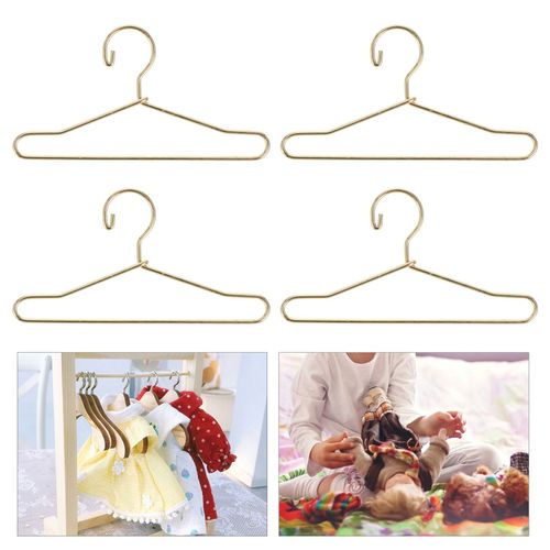 Cintres en fil métallique pour vêtements de poupée, support de robe, mini support, T1, bébé, 20 pièces