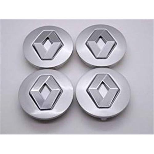 Set De 4 Couvertures Pour Jante En Aluminium Renault 57 Mm - Badge - Emblème - Logo - Mégane - Espace - Laguna - Scenic - Clio