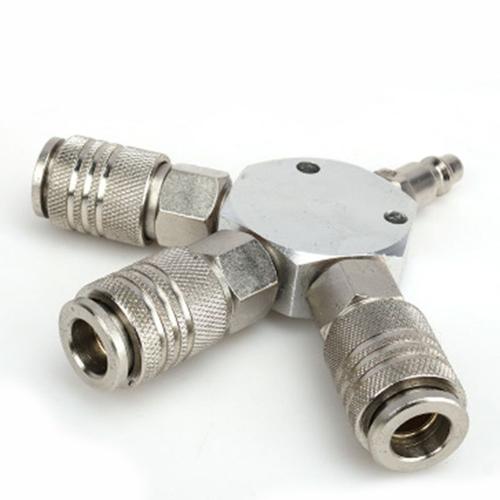 Raccord rapide universel à 3 voies, 1/4 pouces, NPT, raccord rapide pour  tuyau d'air, outils pneumatiques