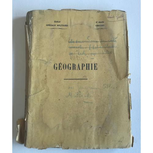 Ecole Speciale Militaire (St Cyr) - Geographie - 2e Année - 1906/1907