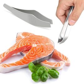 Pince À Viande En Acier Inoxydable, Pince À Aliments En Os De Poisson, Pince À Jambon Coudée Pour L'épilation, Outils De Cuisine Pour Fruits De Mer