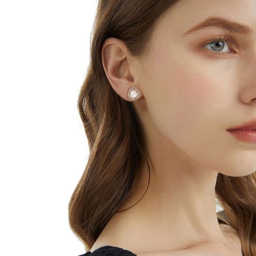 Boucles D'oreilles En Perles D'eau Douce Boucles D'oreilles Plaquées Or Et Hypoallergéniques - Bijoux Pour Femmes