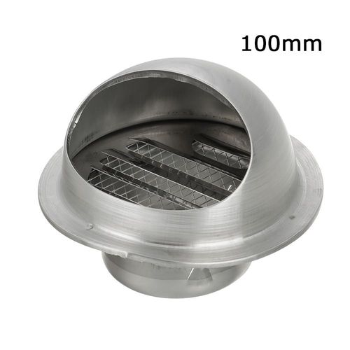 Grille de Ventilation Ronde en Acier Inoxydable pour Mur Extérieur,Capuchon Étanche Anti-Oiseaux et Rats,Couvercle d'Aération Antiparasitaire - Type 100mm