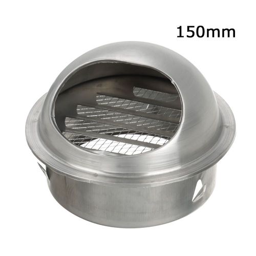 Grille de Ventilation Ronde en Acier Inoxydable pour Mur Extérieur,Capuchon Étanche Anti-Oiseaux et Rats,Couvercle d'Aération Antiparasitaire - Type 150mm