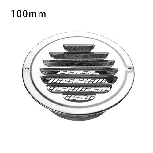 Grille d'aération murale extérieure en acier inoxydable,grilles de ventilation rondes,différentes tailles,maison,bureau - Type 100mm