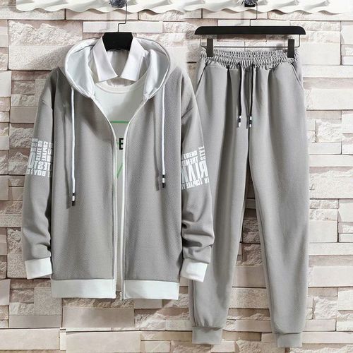 Printemps Et Automne Costume Hommes Style Coréen A La Mode Pull A Manches Longues Costume Deux Pieces Couple Vetements Veste Vetements Décontractés Hommes