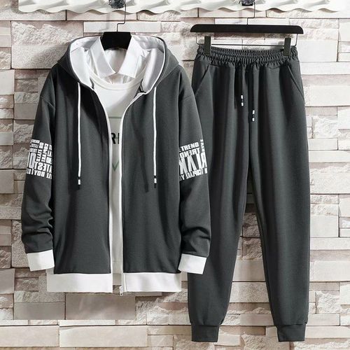 Printemps Et Automne Costume Hommes Style Coréen A La Mode Pull A Manches Longues Costume Deux Pieces Couple Vetements Veste Vetements Décontractés Hommes