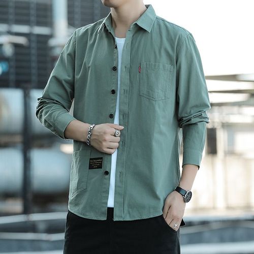 Vetements De Travail Japonais Chemise Hommes Mode A La Mode Beau Décontracté Chemise A Manches Longues Ruffian Beau Haut De Gamme Manteau Polyvalent