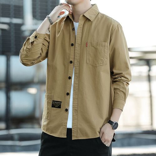 Vetements De Travail Japonais Chemise Hommes Mode A La Mode Beau Décontracté Chemise A Manches Longues Ruffian Beau Haut De Gamme Manteau Polyvalent