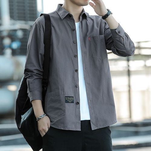 Vetements De Travail Japonais Chemise Hommes Mode A La Mode Beau Décontracté Chemise A Manches Longues Ruffian Beau Haut De Gamme Manteau Polyvalent