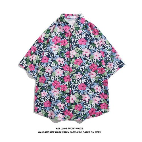 Klein Bleu Chemise A Manches Courtes Hommes Lâche Demi-Manches Été Ins Design Haut De Gamme A La Mode Sens Niche Ruffian Belle Chemise 12