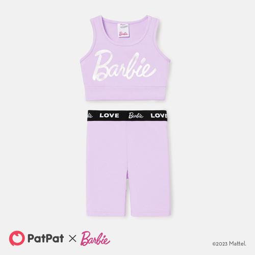 Barbie 2pcs Enfant En Bas Âge , Enfant Fille Coton Débardeur Et Short Ensemble