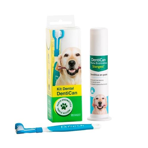 Kit Dental Stanvet Para Perros, Cepillo + Pasta