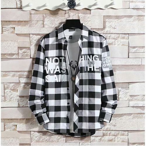 Chemise A Carreaux Hommes A Manches Longues Style Coréen Ample A La Mode Beau Manteau Grande Taille Printemps Et Été Nouvelle Chemise Pour Hommes