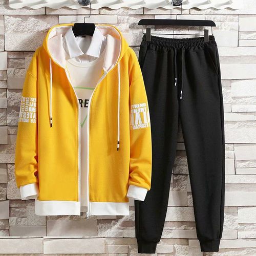 Printemps Et Automne Costume Hommes Style Coréen A La Mode Pull A Manches Longues Costume Deux Pieces Couple Vetements Veste Vetements Décontractés Hommes