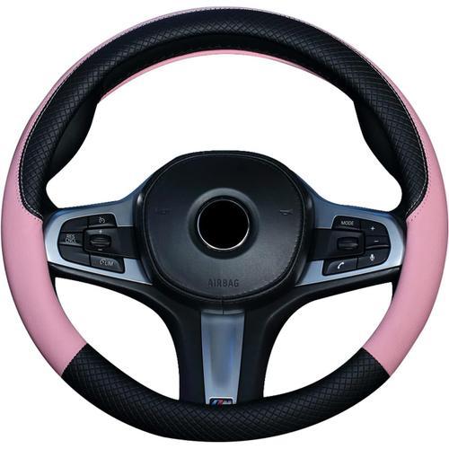 Couvre volant auto rose - Couvre-volant voiture rose pas cher