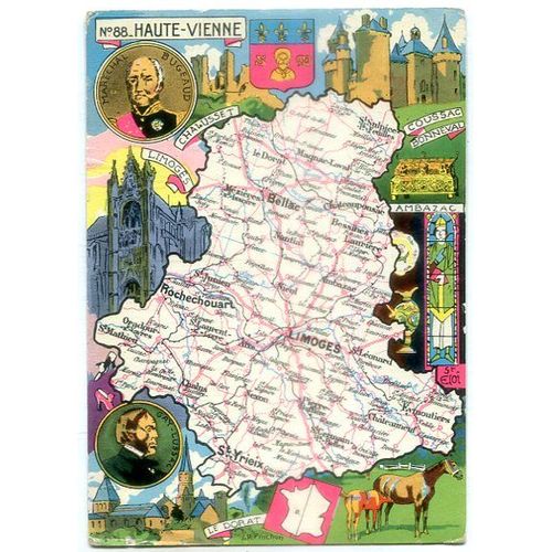 Carte Postale - Département De La Haute-Vienne - 87