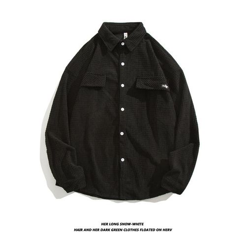 Chemise En Velours Côtelé De Style Américain Veste Hommes Printemps Ample Tout-Match Vetements Nouvel An A La Mode Couple Hauts Veste