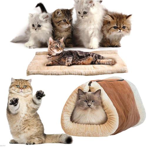 Nouveau Lit Pliable Et Confortable Pour Animaux De Compagnie, Tapis De Tunnel Pour Chiens Et Chats, Couverture Chaude Pour L'hiver, Niche, Cage, Niche, Fournitures Pour Animaux De Compagnie