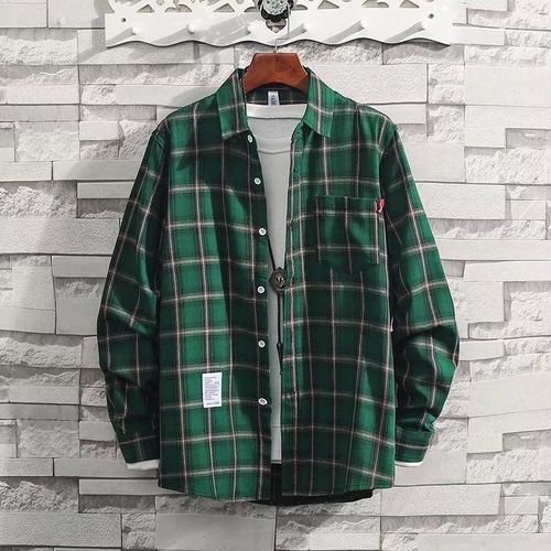 Chemise A Carreaux A Section Mince De Style Chemise A Manches Longues Pour Hommes