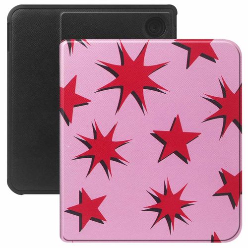 Selencia Étui de liseuse portefeuille Vivid Kobo Libra Colour Stars Rubine Red Light Pink