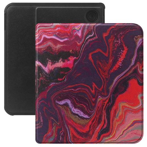 Selencia Étui de liseuse portefeuille Vivid Kobo Libra Colour Marble Purple
