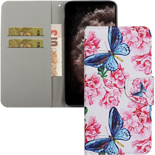 Coque Galaxy A20e,Portefeuille Etui Housse Pour Samsung Galaxy A20e Coque Paillette Fleur Papillon Chat Pu Cuir Flip Wallet Couverture Pour Samsung Galaxy A20e,Xc2 Blue Die Flower