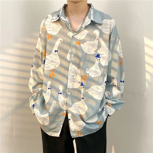Chemise Florale Vintage De Style Thailandais A Manches Longues Hommes Et Femmes Chemise De Danse De Rue Lâche De Style Printemps Et Automne