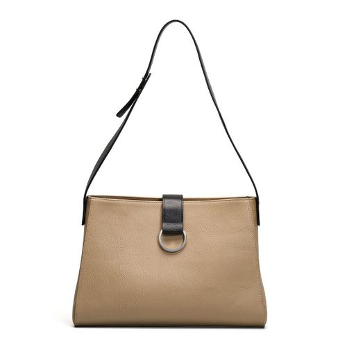 Sac en cuir avec bandoulière réglable MASHA Beige,