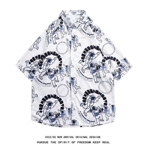 Chemise A Fleurs A Manches Courtes Style Rétro Vétiver Version Coréenne A La Mode Belle Chemise Hommes Et Femmes Style Étranger Haut Tres Féerique