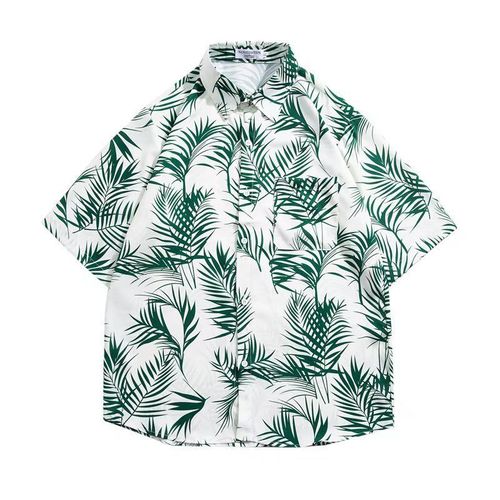 Chemise A Fleurs A Manches Courtes Style Rétro Vétiver Version Coréenne A La Mode Belle Chemise Hommes Et Femmes Style Étranger Haut Tres Féerique