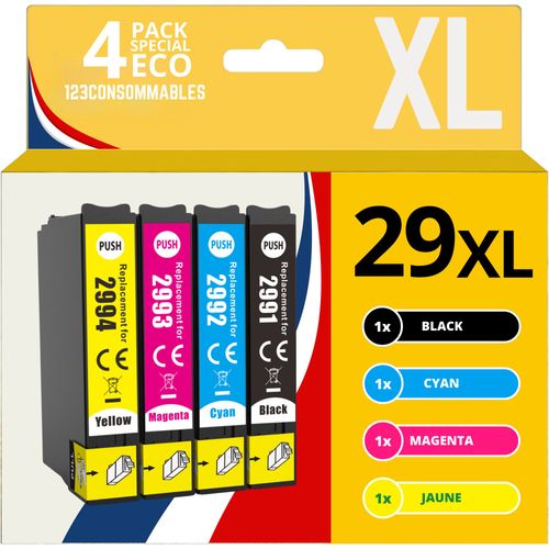 123CONSOMMABLES - Pack compatible EPSON T29XL, 4 cartouches