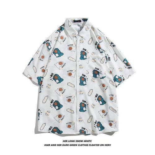 Chemise A Manches Courtes Pour Hommes Nouvelle Chemise Florale Mince A Séchage Rapide A La Mode Lâche Et Polyvalente A Manches Demi-Manches De Style Ruffian Belles Manches Cinq-Quarts