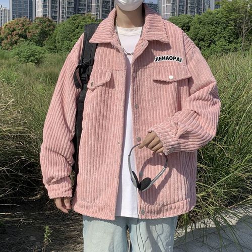 Automne Et Hiver Nouvelle Veste Oversize En Velours Côtelé Hommes Style Décontracté Outillage Veste Revers Haut Couple Tenue
