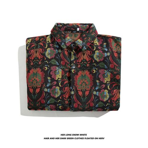 Chemise Vintage Cubaine Vetements Amples D'automne Et D'hiver Pour Hommes Manteau En Laine Japonais Chemise A Manches Longues Rétro Couple Marée
