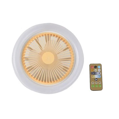Mini Ventilateur De Plafond Intégré E27, 30w, Variable, Éclairage Pour Chambre À Coucher, Salon