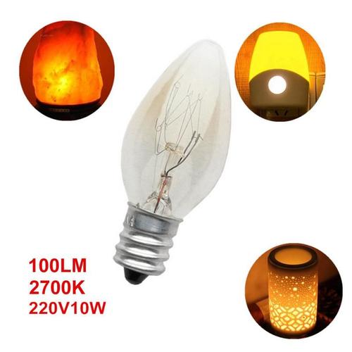 Ampoule C7 E12 220v 10w 100lm 2700k, Lampe De Nuit En Tungstène À Incandescence, Lampe Au Sel De L'himalaya, Couleur Chaude Transparente, Livraison Directe