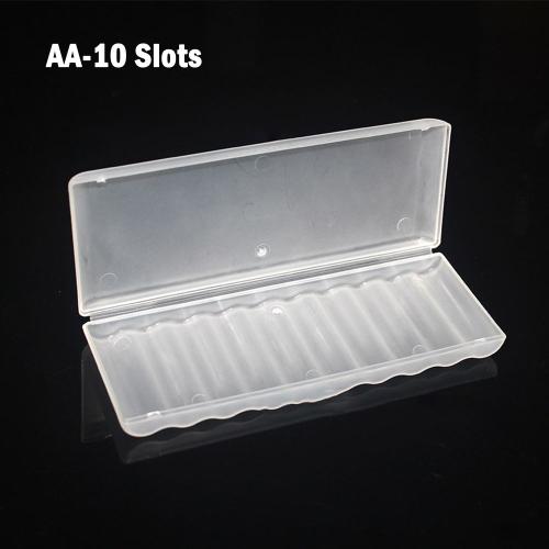 Boîte de rangement pour piles, boîtier en plastique dur, boîte de  protection pour piles 10 × aa AAA