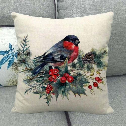 Housse De Coussin En Coton Et Lin De 18 Pouces, Taie D'oreiller, Décoration De Maison, Canapé, Fête, Noël