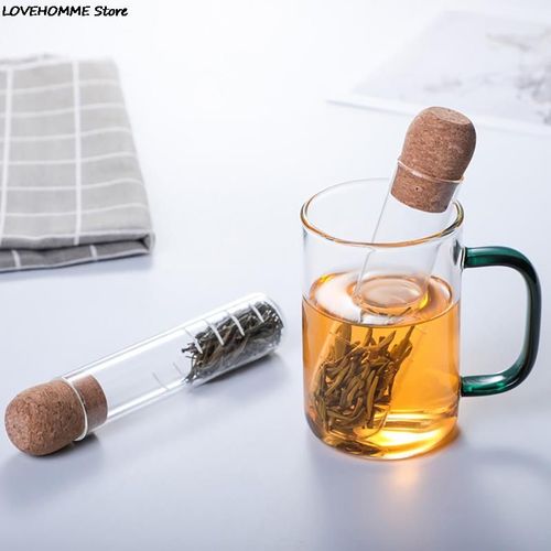 Infuseur À Thé En Verre Pour Tasse, Conception De Tuyau Créatif, Passoire À Thé, Filtre De Paupières Pour Thé Puer, Outils Et Accessoires À Thé Aux Herbes